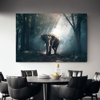 Lost Elephant Modern Frameless Printing Wall Art Home Decoration Oil Painting