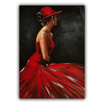 Handmade Texture Oil Painting A woman in a red evening dress Abstract Art Wall Pictures Decoration Handmade Texture Oil Painting A woman in a red evening dress Abstract Art Wall Pictures Decoration