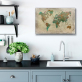 Modern canvas wall art prints painting map picture house decoration painting