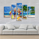 Best selling canvas printing custom painting beach men women digital printing painting