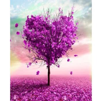 Popular DIY Acrylic Painting Simple Landscape Picture Paint By Numbers for Children
