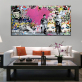 Modern Canvas Painting Graffiti Art Prints Love is answer Oil Painting Modern Wall Arts and Prints Living Room Decor