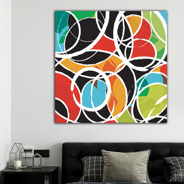 Wall art custom design abstract color circular prints canvas original products abstract paintings