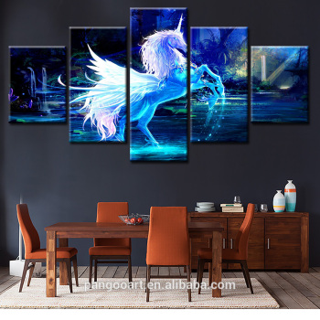 HOT SALE 5 pieces Fashion Wall Art Painting Dreamy Unicorn For Living Room or Bed Room (No frame) HOT SALE 5 pieces Fashion Wall Art Painting Dreamy Unicorn For Living Room or Bed Room (No frame)