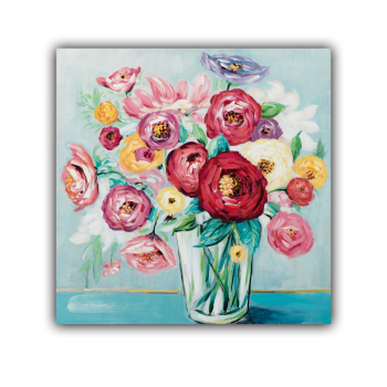 Handmade Oil Painting Canvas Abstract Oil Painting Modern Canvas Wall Art Living Room Decorative Flower Rose Painting