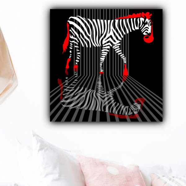 2021 Fashion Design Striped Zebra Original Product Wall Painting Home Decoration Canvas Artwork Painting
