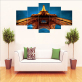 Modern Frameless Golden Light Eiffel Tower Printing Wall Art Home Oil Painting Decoration 5 Living Room Pictures
