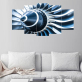 Modern frameless metal mechanical engineering printing wall art home decoration 5 living room pictures