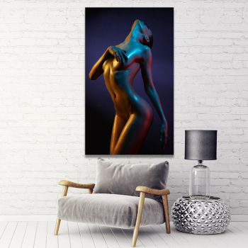 Wholesale personality vivid figure decorative painting ,Nude portrait of African black woman art oil printing canvas painting