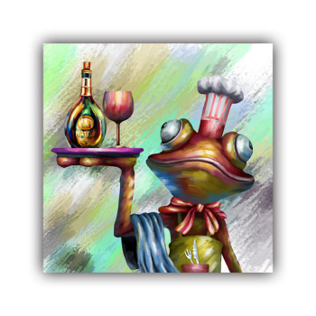 Fashion wholesale wall art custom design abstract frog cook photo picture prints painting original products