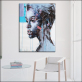 100% personnalisé africain dame peinture toile mur art abstrait toile peintures à l'huile pour la décoration intérieure