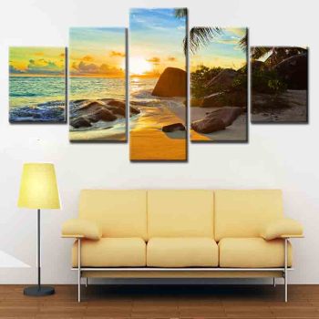 Best sellers hand painted wall art for living room lonely island theme canvas print painting Best sellers hand painted wall art for living room lonely island theme canvas print painting