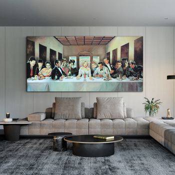 Factory price OEM design the world famous movie star team art picture hotel wall art painting