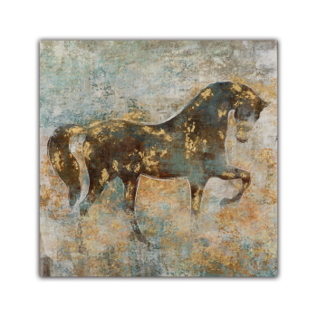 blue color village modern abstract wall art picture home decoration framed hand painted canvas Oil Painting