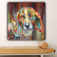 Modern animal hand painted canvas color dog oil painting home decoration living room canvas painting