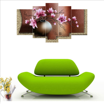 Best selling pink flowers theme canvas print painting digital printing frameless oil painting canvas Best selling pink flowers theme canvas print painting digital printing frameless oil painting canvas