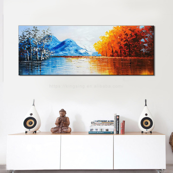 Best selling horizontal version of the world of ice and fire theme handmade oil painting custom handmade oil wall painting