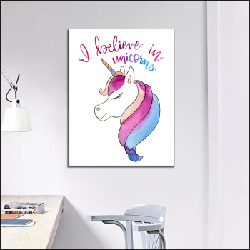 Watercolor Unicorn Posters and Prints Nordic Canvas Animal Painting Wall Pictures For Kids Nursery Room Art Home Decor No Frame