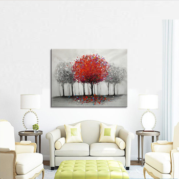 100% Pflanze Baum Handgefertigte Textur Ölgemälde Abstrakte Kunst Wandbilder für Wohnzimmer Home Office Dekoration