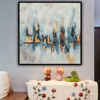 Pop decoration best price wall canvas art Abstract streetscape oil painting abstract
