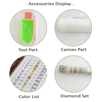 Custom Amazon Anime Round Crystal Rhinestones Homfun Diamond Painting by Number Cute Animal 5D Full Drill Painting for Amazon