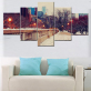 Modern Frameless City Snowscape Printing Wall Art Home Oil Painting Decoration 5 Living Room Pictures