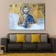 Jesus God Believes In Christian Arabic Numerals With A Yellow Blue Background Home Wall Decoration Abstract Canvas Oil Painting