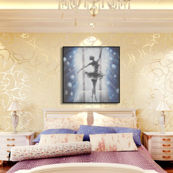 OEM quality chinese custom the ballet dancer portrait art painting, handpainted original canvas oil painting