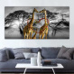 Modern canvas picture home decoration animal giraffe painting prints poster living room wall art painting
