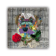 Home decoration painting custom design music note puppy stitching picture printing product painting wall art canvas painting
