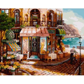 DIY Painting by Numbers Canvas Acrylic Oil Painting Lakeside Boat DIY Paint by Numbers Kits For Adults