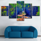 Modern Frameless Canvas Green Forest Winding Path Printed Wall Art Home Oil Painting Decoration 5 Living Room Pictures
