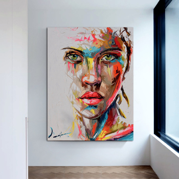 Abstract Knife Portrait Oil Painting Modern Big Size Canvas Wall Art Printed Canvas Posters Prints Dropshipping no Frame