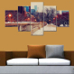 Modern Frameless City Snowscape Printing Wall Art Home Oil Painting Decoration 5 Living Room Pictures