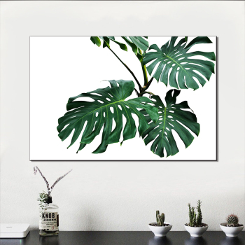 Nordic Art Tropical Plants Scandinavian Poster Green Leaves Decorative Picture Modern Wall Art Canvas Paintings Home Decoration