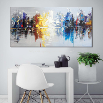 Best selling handmade oil painting for living room bedroo abstract inkjet art theme handmade canvas oil painting