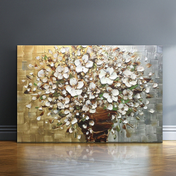 Abstract Canvas Knife Flower Oil Painting Decoration Modern Art 1pcs Handmade Large Wall Pictures For Living Room No Framed
