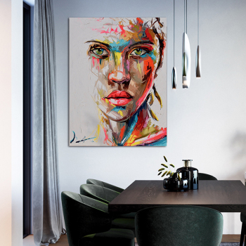 Abstract Knife Portrait Oil Painting Modern Big Size Canvas Wall Art Printed Canvas Posters Prints Dropshipping no Frame