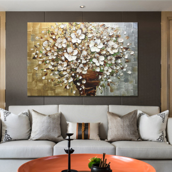 Abstract Canvas Knife Flower Oil Painting Decoration Modern Art 1pcs Handmade Large Wall Pictures For Living Room No Framed