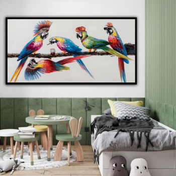 Coloring Unframe Animal Handmade Gift Wall Art Oil Painting bird Acrylic Paint Home Decoration factory directly sale