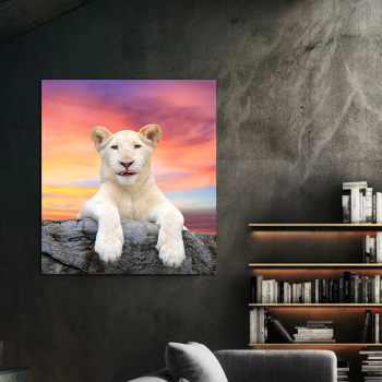 Affiche nordique et impression Lion peinture bébé Animal toile affiche mur art photos pour salon décoration de la maison scandinave