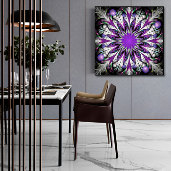 Mandala rond plein diamant kit de broderie fleur colorée décoration de la maison 5D diamant peinture