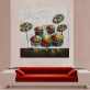 Drum Set Abstract Art Fabric Canvas Pure Hand Painted Oil Painting for Living Room Decor