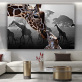 New design home decoration custom home wall art craft animal giraffe canvas painting wholesale