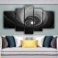 Custom picture black color art oil painting abstract print five piece oil painting modern wall decoration painting