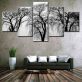 Modern 5 Frameless Canvas Winter Old Tree Printing Wall Art Home Decoration 5 Living Room Pictures