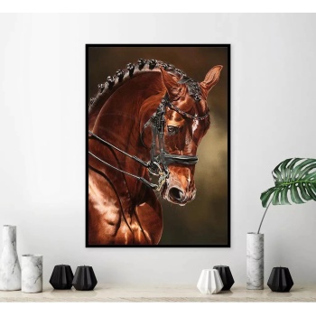 Wholesale Custom New 3D Rhinestone Decorative Framed Hanging Glass Painting Other Wall Paintings Art on Acrylic