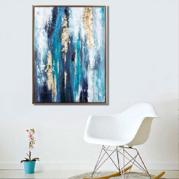 Handmade Modern Decoration Acrylic Textured Abstract Canvas Painting Gold Foil Art Decor Handmade Oil Painting