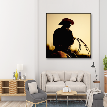 Top selling west cowboy countryside art painting, trendy style eco-friendly digital printed printing