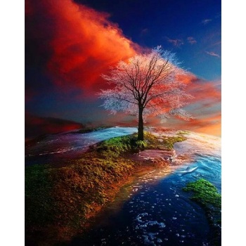 diy oil painting by number painting by numbers canvas drawing with brushes